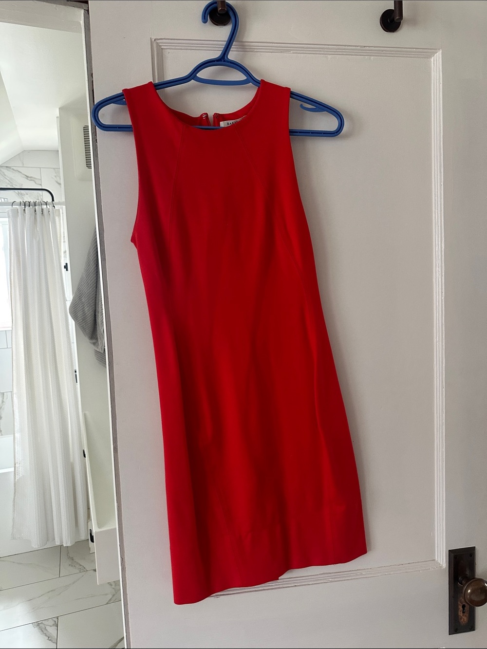 Aritzia Vibrant Red Sleeveless Midi Shift Dress